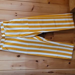 Big Bud Press sz S Mustard & White Railroad Stripe Work Pants